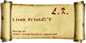 Linek Kristóf névjegykártya