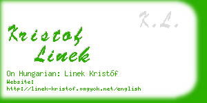 kristof linek business card