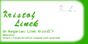 kristof linek business card